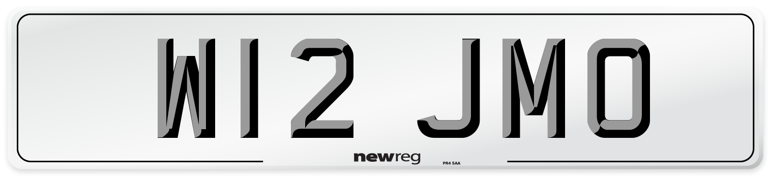 W12 JMO Number Plate from New Reg